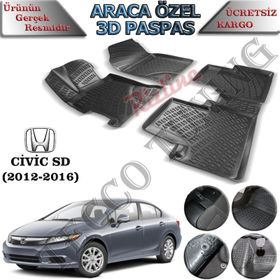 Rizline Honda Civic 2012-2016 3D Havuzlu Paspas