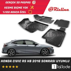 Rizline Honda Civic RS HB 3D Havuzlu Paspas