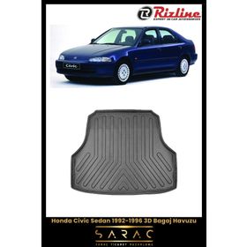 Rizline Honda Civic Sedan 1992-1996 Uyumlu 3D Bagaj Havuzu