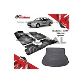 Rizline Honda Civic Sedan 1996-2000 Uyumlu Paspas ve Bagaj Havuzu Set