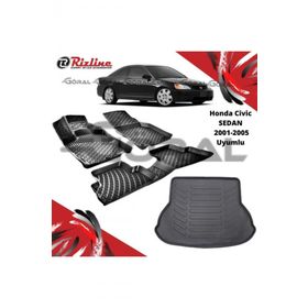 Rizline Honda Civic Sedan 2001-2005 Uyumlu Paspas ve Bagaj Havuzu Set