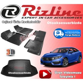 Rizline Honda Civic Sedan 2001-2006 3D Paspas Bagaj Havuzu