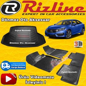 Rizline Honda Civic Sedan 2001-2006 3D Paspas Bagaj Havuzu