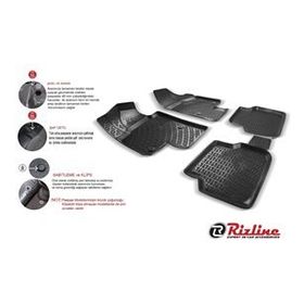 Rizline Honda Civic Sedan 2006 2012 Siyah 3D Havuzlu Paspas