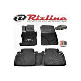 Rizline Honda Civic Sedan 2007 - 2012 Arası Siyah 4 Parça Set 3D Havuzlu Paspas