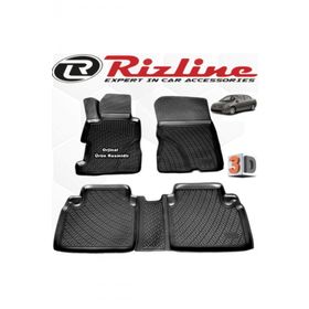 Rizline Honda Civic Sedan 2007 - 2012 Arası Siyah 4 Parça Set 3D Havuzlu Paspas
