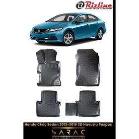 Rizline Honda Civic Sedan 2012 Model Yeni Kasa 3D Havuzlu Paspas