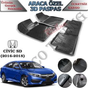 Rizline Honda Civic Sedan 2016 3d Havuzlu Paspas