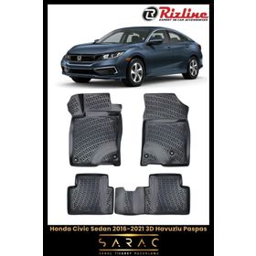 Rizline Honda Civic Sedan 2017 Model 3D Havuzlu Paspas