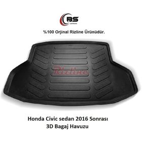 Rizline Honda Civic Siyah 2016 Sonrası 3d Bagaj Havuzu
