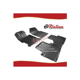 Rizline Honda Civic Siyah Sedan 2001-2006 Arası 4 Parça 3D Havuzlu Paspas