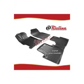 Rizline Honda Civic Siyah Sedan 2012-2016 Arası 4 Parça 3D Havuzlu Paspas