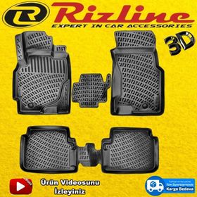 Rizline Honda Crv 1995-2001 Arası Siyah 3D Havuzlu Paspas