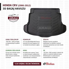 Rizline Honda CRV 2007-2012 3D Bagaj Havuzu