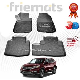 Rizline Honda Crv Siyah 2013 2018 3D Havuzlu Paspas