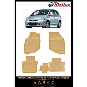 Rizline Honda Jazz 2007 Bej 3D Havuzlu Paspas