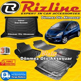 Rizline Honda Jazz 2009-2015 3D Paspas Bagaj Havuzu