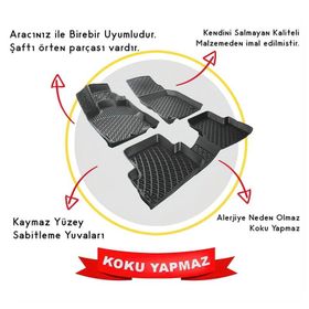Rizline Honda Jazz 2015-2019 3D Havuzlu Paspas
