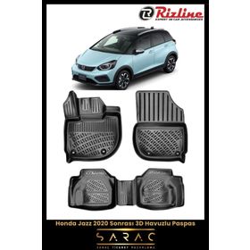 Rizline Honda Jazz 2021 Model 3D Havuzlu Paspas