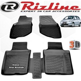 Rizline Honda Jazz HB 2002 - 2008 Arası Siyah 3D Havuzlu Paspas