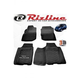 Rizline Honda Jazz HB 2009 - 2015 Arası 4 Parça Siyah Set 3D Havuzlu Paspas