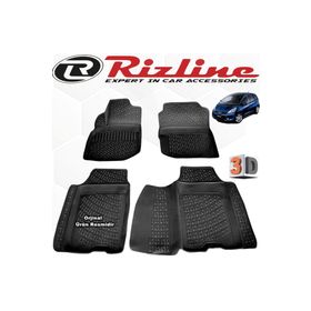 Rizline Honda Jazz HB 2009 - 2015 Arası 4 Parça Siyah Set 3D Havuzlu Paspas