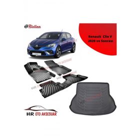 Rizline Hroto Renault Clio V 2020 Sonrası 3D Havuzlu Paspas ve Bagaj Havuzu