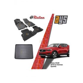 Rizline Hroto Volvo XC40 2018 Sonrası 3D Havuzlu Paspas ve Bagaj Havuzu