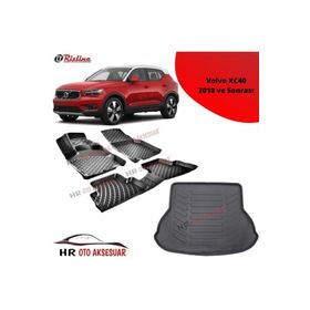 Rizline Hroto Volvo XC40 2018 Sonrası 3D Havuzlu Paspas ve Bagaj Havuzu