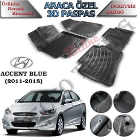 Rizline Hyundai Accent Blue 2011-2018 3D Havuzlu Paspas