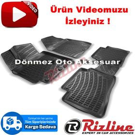 Rizline Hyundai Accent Blue 2011 2019 Siyah 3D Havuzlu Paspas