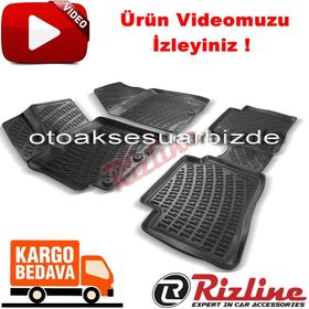 Rizline Hyundai Accent Blue 2011 2019 Siyah 3D Havuzlu Paspas