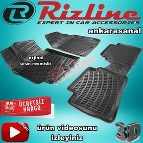 Rizline Hyundai Accent Blue 2011 2019 Siyah 3D Havuzlu Paspas