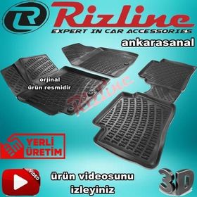 Rizline Hyundai Accent Blue 2011 2019 Siyah 3D Havuzlu Paspas