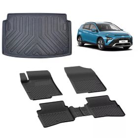 Rizline Hyundai Bayon 2021+ 4.5 D Sahler Siyah Paspas ve 3D Bagaj Havuzu