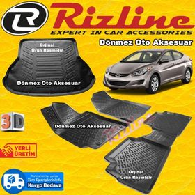 Rizline Hyundai Elantra 2011 2016 3D Havuzlu Paspas