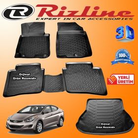 Rizline Hyundai Elantra 2011 2016 3D Havuzlu Paspas