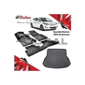 Rizline Hyundai Elantra 2015 ve Sonrası Paspas ve Bagaj Havuzu Set