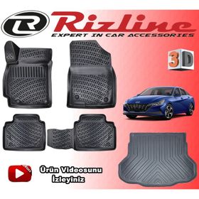 Rizline Hyundai Elantra 2020 Sonrası 3D Paspas + Bagaj Havuzu