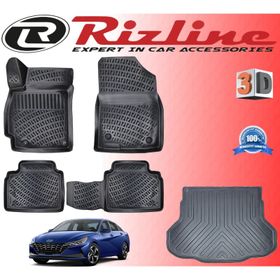 Rizline Hyundai Elantra 2020 Sonrası 3D Paspas + Bagaj Havuzu