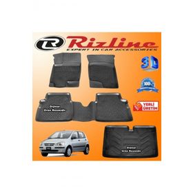 Rizline Hyundai Getz 3D Paspas + 3D Bagaj Havuzu 2002-2011 Arası Siyah Set