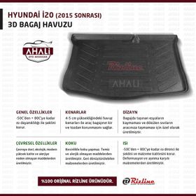 Rizline Hyundai İ20 2014 Sonrası 3D Bagaj Havuzu