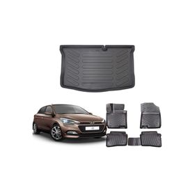 Rizline Hyundai i20 2015-2020 Siyah 3D Havuzlu Paspas ve Bagaj Havuzu