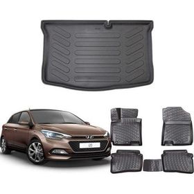 Rizline Hyundai i20 2015-2020 Siyah 3D Havuzlu Paspas ve Bagaj Havuzu