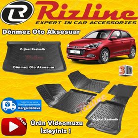 Rizline Hyundai İ20 Hb 2014 2019 Siyah 3D Havuzlu Paspas