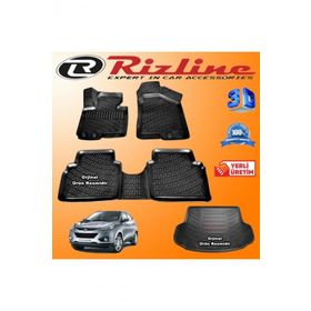 Rizline Hyundai ix35 3D Paspas + 3D Bagaj Havuzu 2010-2015 Arası Siyah Set