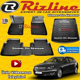 Rizline Insignia STW Siyah 2007-2016 Arası 3D Paspas+Bagaj Havuzu