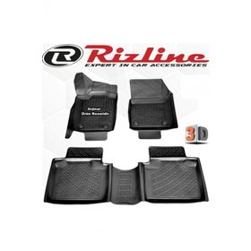 Rizline Jeep Cherokee 2008 - 2013 Arası Siyah 4 Parça Set 3D Havuzlu Paspas