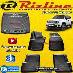 Rizline Jeep Renegade 2015-2018 3D Havuzlu Paspas