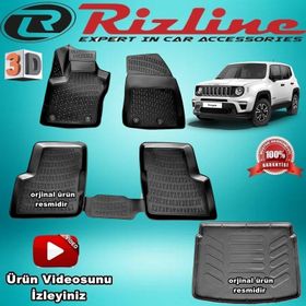 Rizline Jeep Renegade 2015-2018 3D Havuzlu Paspas